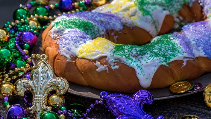 King cake, le gâteau haut en couleur