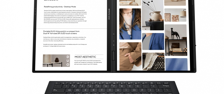ZenBook Duo nouvelle génération, Asus muscle son portable hybride - Minizap Nord-Isère