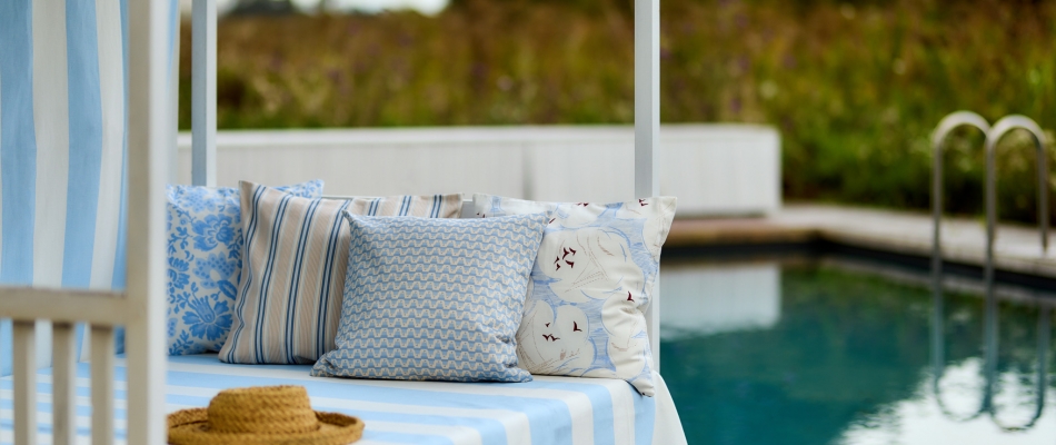 La rayure bord de mer s'invite au jardin - Minizap Grenoble