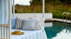 La rayure bord de mer s'invite au jardin