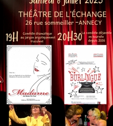 Soirée Théâtre "Madame" et "Burlingue"