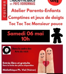 Atelier parents-enfants «Toc Toc Toc Monsieur Pouce»
