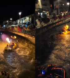 F&ecirc;te des Guides - Cort&egrave;ge de bateaux sur l'Arve