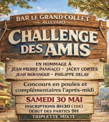 Concours de p&eacute;tanque "Challenge des amis"