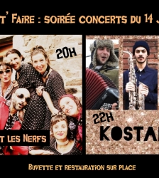Soirée-concert : I've Got Les Nerfs + Kostana - Festival Fer Art' Faire