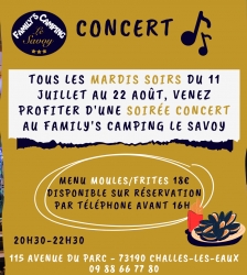 Concert gratuit au Family's Camping Le Savoy
