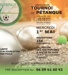 Tournoi de pétanque US Pringy