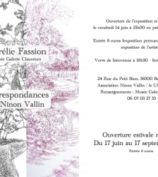 Exposition Correspondances avec Ninon Vallin, par Aurélie fassion