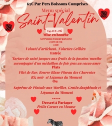 D&icirc;ner Saint-Valentin  au Restaurant "LE ZEBRA"