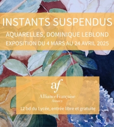 Exposition Instants suspendus : aquarelles de Dominique Leblond