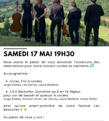Concert de printemps cordes et clarinette