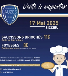 Vente à emporter de foyesses et saucissons briochés
