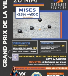 Concours de pétanque : grand prix de la ville de l'Espérance buvinoise