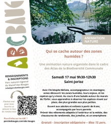 Animation : « Qui se cache autour des zones humides ? »