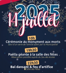 Fête nationale et feu d'artifice à Tignieu-Jameyzieu