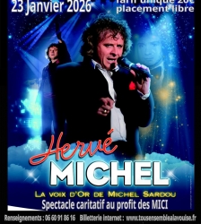 Concert d'Herv&eacute; Michel : La voix d'or de Michel Sardou