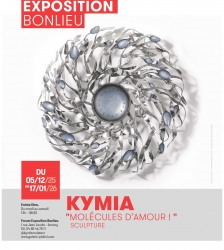 Exposition Kymia sculpture "Molécules d'Amour !"
