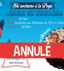 Les nocturnes de ski &agrave; la Poya