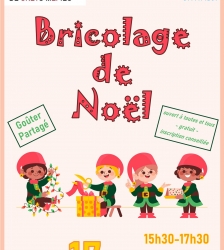 Bricolage de No&euml;l &agrave; la biblioth&egrave;que de Creys M&eacute;pieu