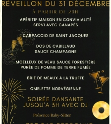 R&eacute;veillon du Nouvel An au restaurant Le Sakura