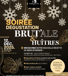 Soir&eacute;e d&eacute;gustation Brut'Ale et hu&icirc;tres &agrave; la Brasserie des Balcons