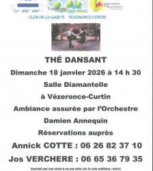 Th&eacute; dansant &agrave; V&eacute;zeronce-Curtin