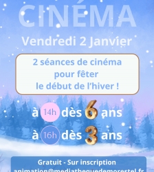Cin&eacute;&rsquo;Kidz : cin&eacute;ma jeunesse &agrave; la m&eacute;diath&egrave;que de Morestel