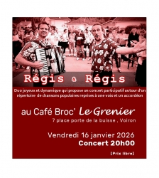 Concert : R&eacute;gis et R&eacute;gis