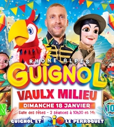 Guignol Rh&ocirc;ne Alpes et Rio le majestueux perroquet