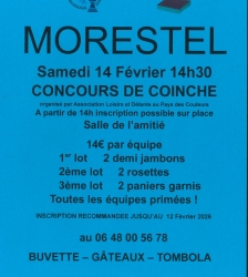 Concours de coinche &agrave; Morestel