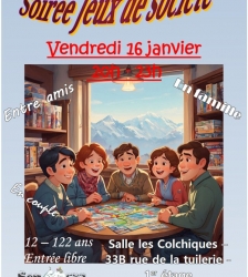 Soir&eacute;e jeux de soci&eacute;t&eacute;