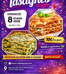 Vente de lasagnes &agrave; emporter