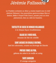 D&icirc;ner 4 mains - J&eacute;r&eacute;mie Falissard