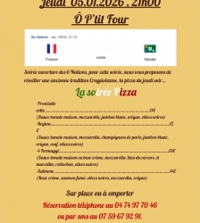 Soir&eacute;e pizza &agrave; emporter au restaurant "&Ocirc; p'tit four"