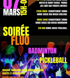 Tournoi fluo de badminton et pickeball