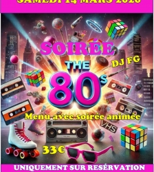 Soir&eacute;e : The 80'S au restaurant L'Id&eacute;al