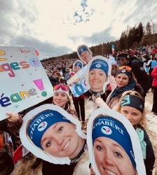 Projection de la mass-start femmes des JO avec Oc&eacute;ane Michelon
