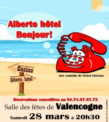 Pi&egrave;ce de th&eacute;&acirc;tre comique : Alberto h&ocirc;tel, bonjour !
