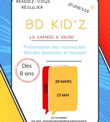 BD kids : rendez-vous jeunesse de pr&eacute;sentation des nouveaut&eacute;s mangas et BD