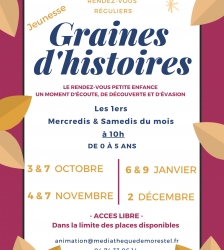 Graines d'histoires : lectures pour les 0-5 ans &agrave; la m&eacute;diath&egrave;que de Morestel