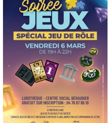 Soir&eacute;e sp&eacute;ciale jeux de r&ocirc;les