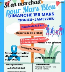 Marche solidaire pour Mars bleu &agrave; Tignieu-Jameyzieu