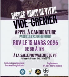 Vide-grenier du Refuge pour chats Droit de vivre
