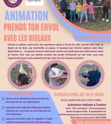 Prends ton envol avec les oiseaux de Flight's birds &agrave; l'Arche de Julie