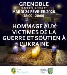 HOMMAGE AUX VICTIMES DE LA GUERRE ET SOUTIEN &Agrave; L'UKRAINE