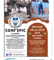 COMPLET-Conf'Epic : la petite paysannerie oubli&eacute;e - 1e partie