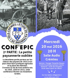 Conf'Epic : la petite paysannerie oubli&eacute;e - 2e partie