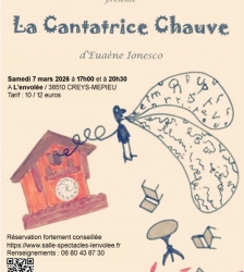 Soir&eacute;e th&eacute;&acirc;tre &agrave; l'Envol&eacute;e : La cantatrice chauve