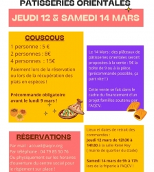 Vente de couscous et p&acirc;tisseries orientales