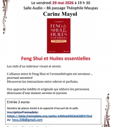 Conf&eacute;rence : feng shui et huiles essentielles
